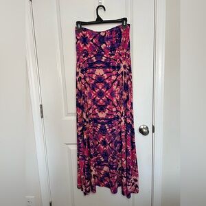 LuLaRoe Purple Floral Multi Color Maxi Skirt XS